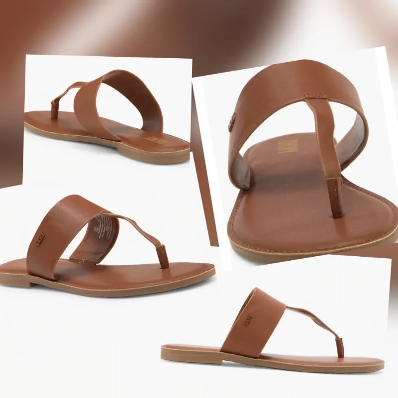 DKNY Tan Slipper Sandals