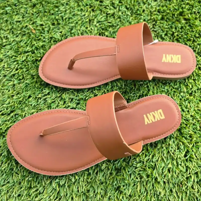 DKNY Tan Slipper Sandals