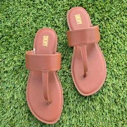 DKNY Tan Slipper Sandals