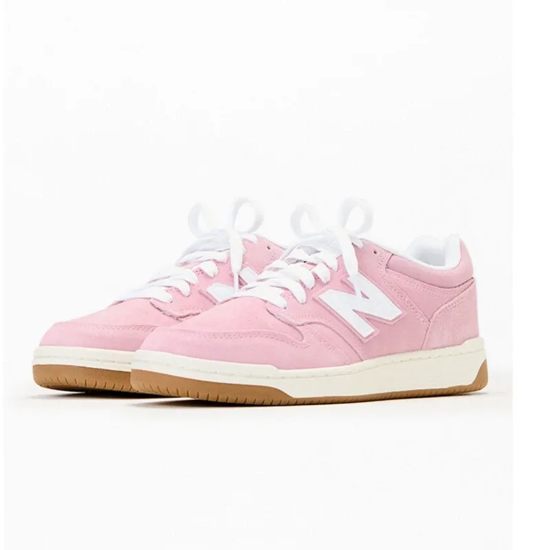 New Balance 480 Athletic Shoe - White / Pink Taffy