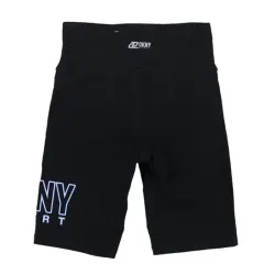 Pantalones cortos  para mujer DKNY  Logotipo de gimnasio de ropa deportiva de cintura alta  Parte inferior de entrenamiento negra