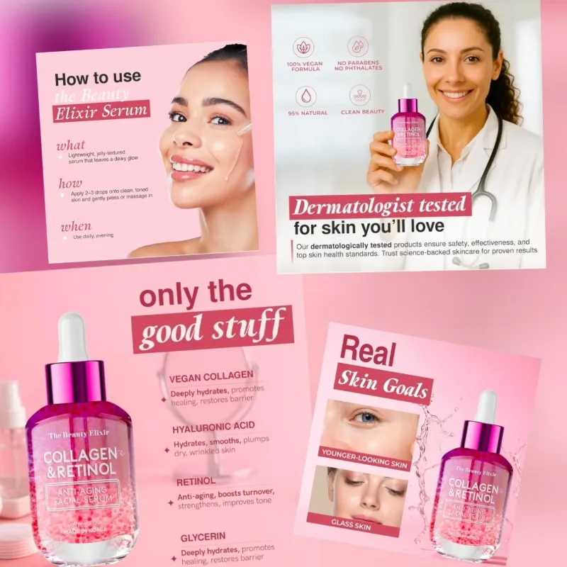 The Beauty Elixir Collagen & Retinol Anti-Aging Facial Serum