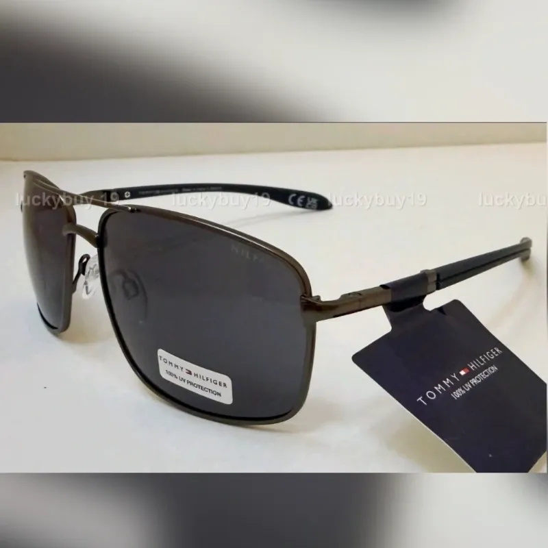 Tommy Hilfiger  Black Aviator Authentic Men's Sunglasses