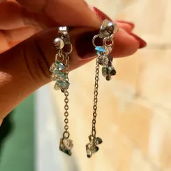 Aretes vidrio verde