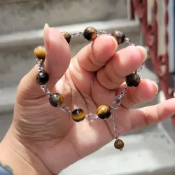 Pulsera ojo de tigre con cierre