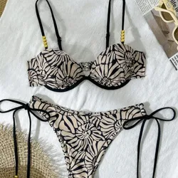 Bikini estampado negro