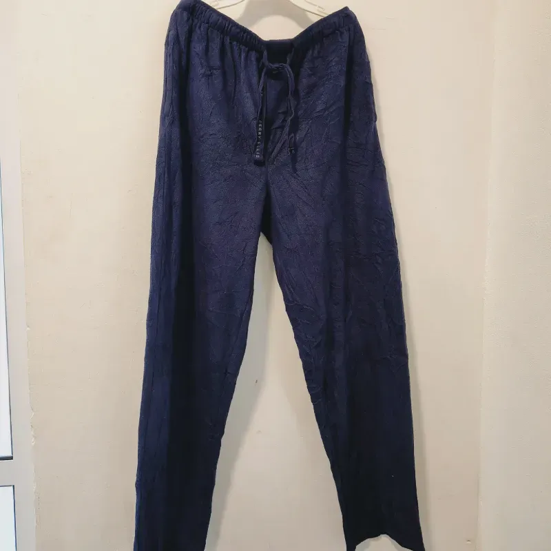 Pantalon largo con cordon azul oscuro