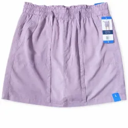 Saya violeta corta con bolsillos atrás y cordon DAKOTA