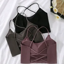 Top negro-rosa-marrón