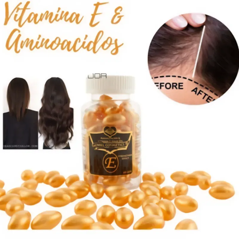 Capsulas para el cabello de vitamina E y aminoacido 