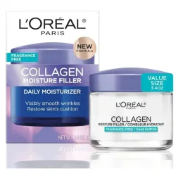 Crema facial L’Oréal  de colágeno libre de fragancia