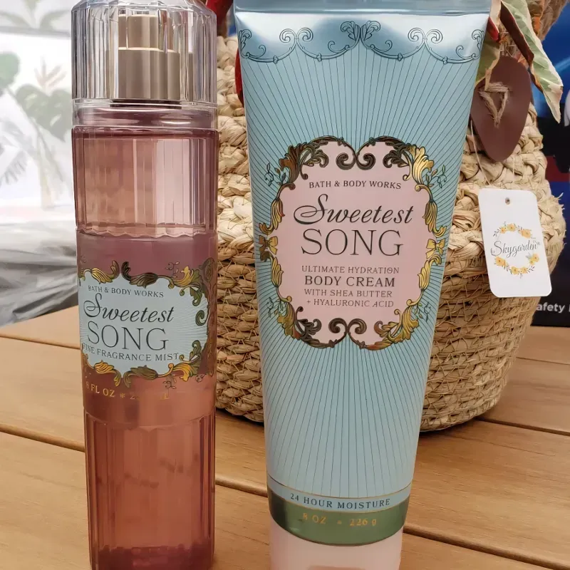 Set de colonia y crema bath and body works 