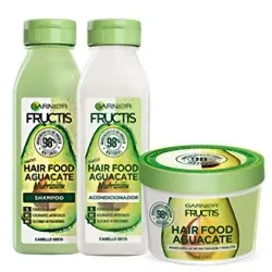 Set de shampoo, acondicionador y tratamiento fructis Hair Food Aguacate 