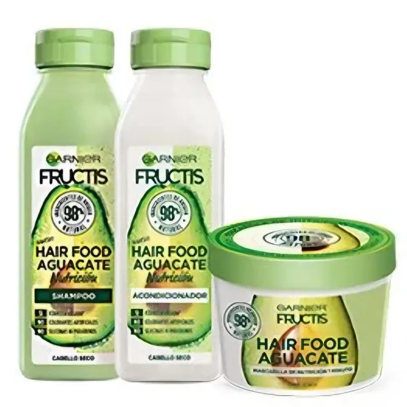 Set de shampoo, acondicionador y tratamiento fructis Hair Food Aguacate 