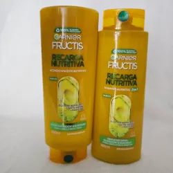Set de shampoo y acondicionador Garnier fructis Recarga nutritiva 650ML