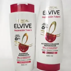 Set de shampoo y acondicionador L'oreal paris Reparacion total 5