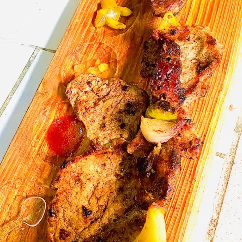 Bistec con su brocheta 🔥