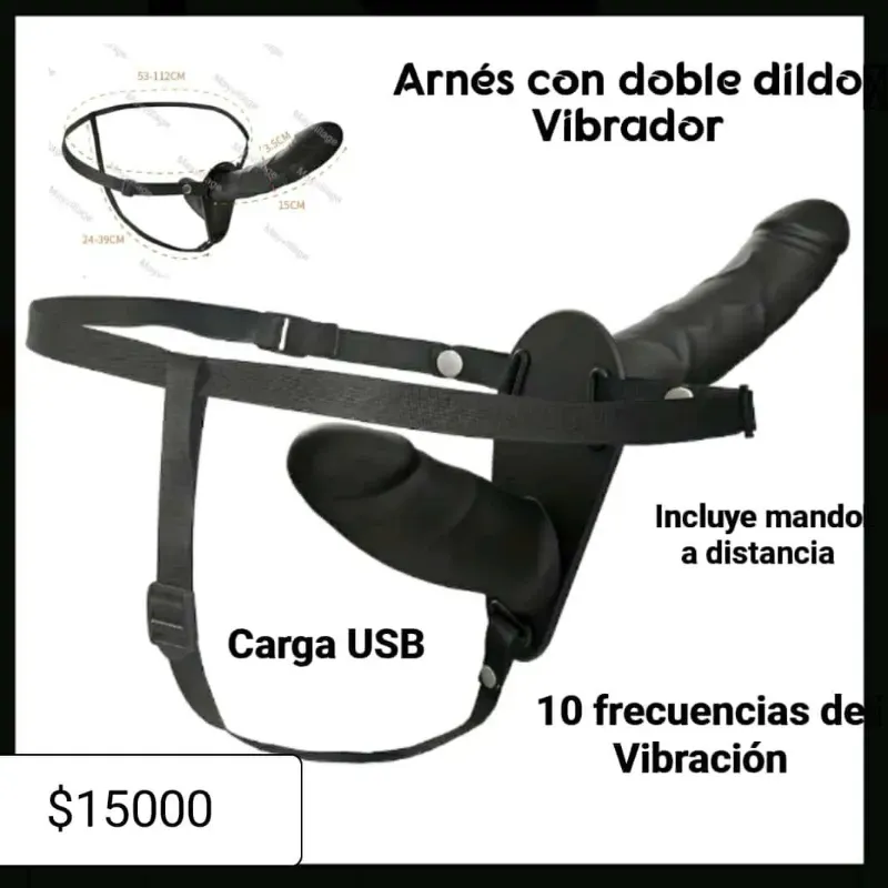 Arnés con doble dildo