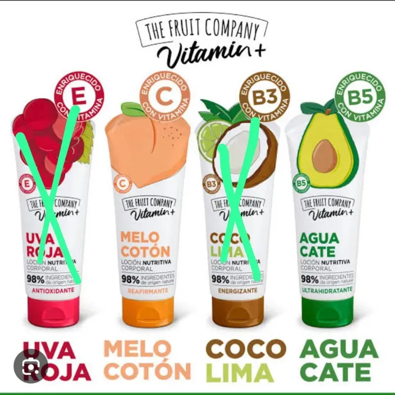 Cremas corporales disponibles  (T)