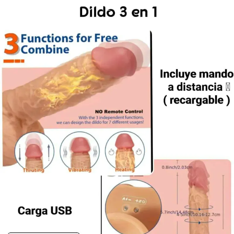 Dildo 3 en 1 