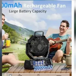Ventilador portátil F6 con luz LED 20000mAh