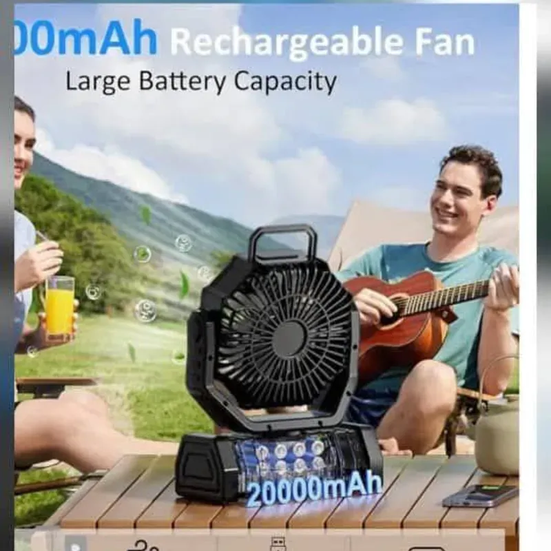Ventilador portátil F6 con luz LED 20000mAh