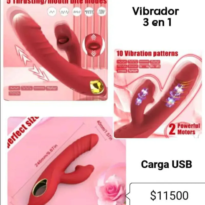 Vibrador 3 en 1 