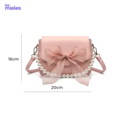 Bolso con lazo y perlas