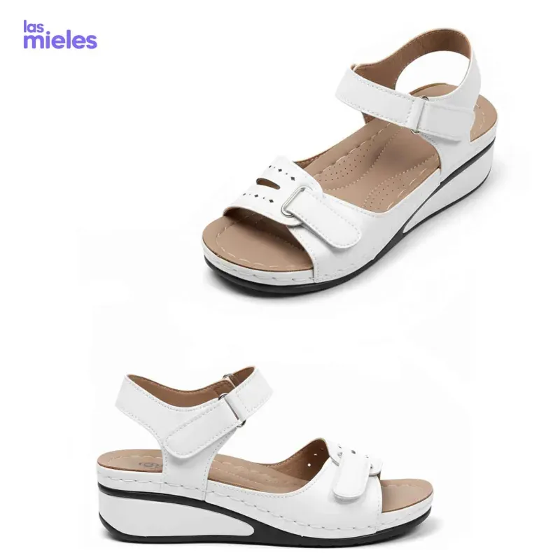 Sandalias blancas de plataforma gruesa