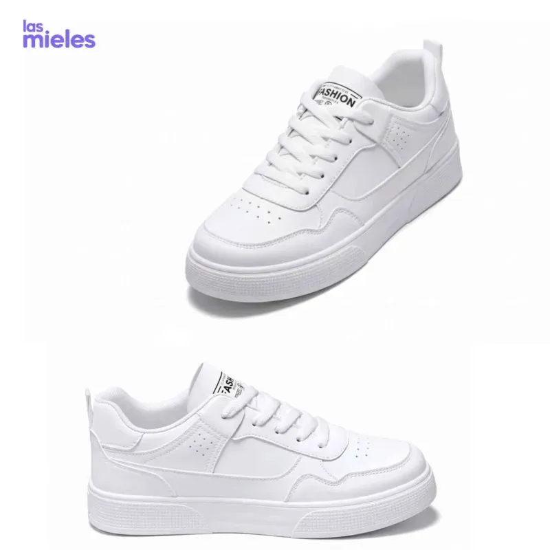 Zapatillas blancas estilo skate
