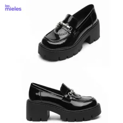 Zapatos de plataforma gruesa estilo británico
