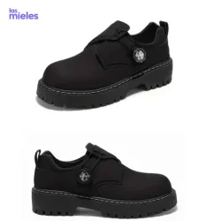 Zapatos de suela gruesa negro
