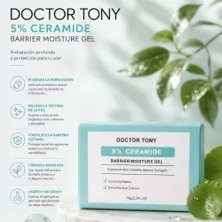 Crema Dr. Tony con Ceramidas, Centella Asiática, Colágeno y Ácido Hialurónico
