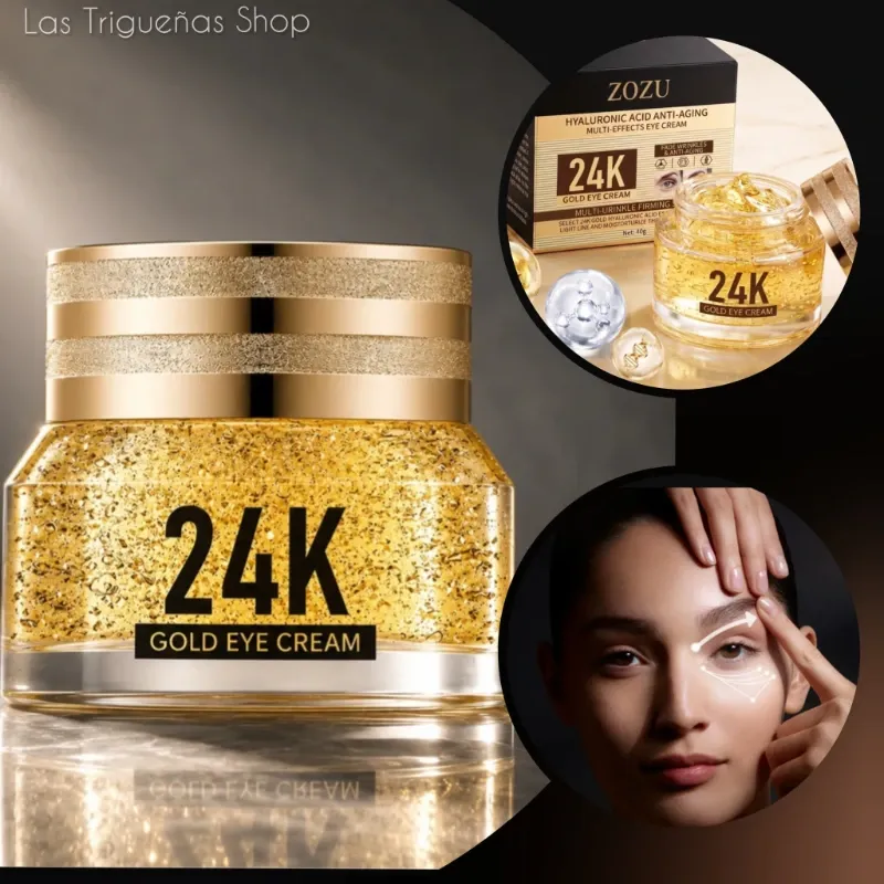 Crema en Gel para Contorno de Ojos con oro de 24 quilates y ácido hialurónico*