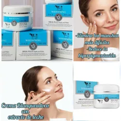Crema Facial Blanqueadora con Extracto de Leche