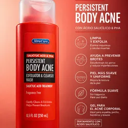 Gel corporal de ácido salicílico exfoliante y limpiador