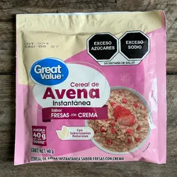 Avena Instantánea de Fresas con crema