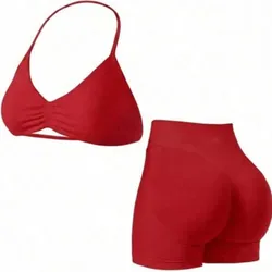 Conjunto deportivo corto rojo