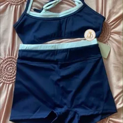 juego corto deportivo azul