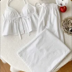 juego de pantaloneta blanco