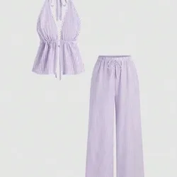 juego de pantaloneta de playa morado