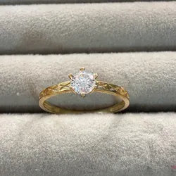 Anillo Solitario oro 10 k