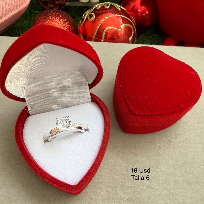 Anillo solitario talla 6