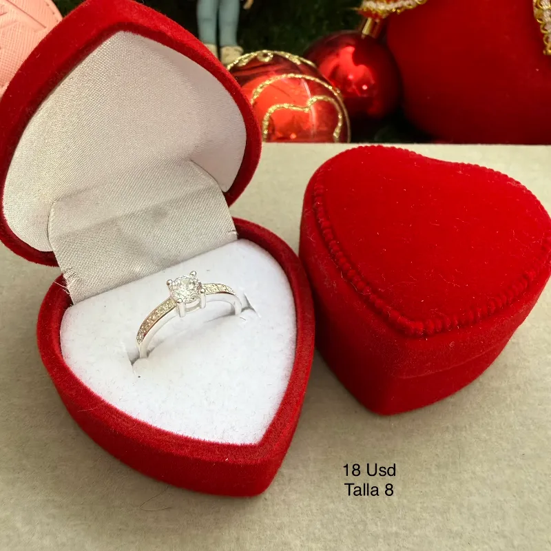 Anillo solitario talla 8