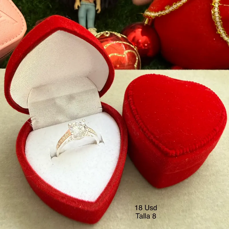 Anillo solitario talla 8