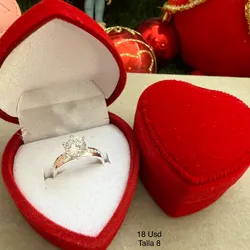 Anillo solitario talla 8