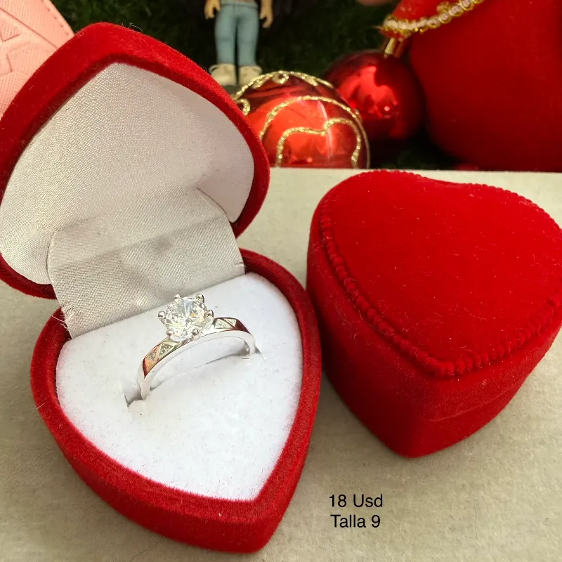 Anillo solitario talla 9