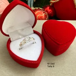 Anillo solitario talla 9