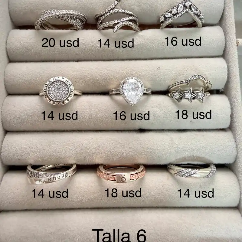 Anillos Pandora talla 6
