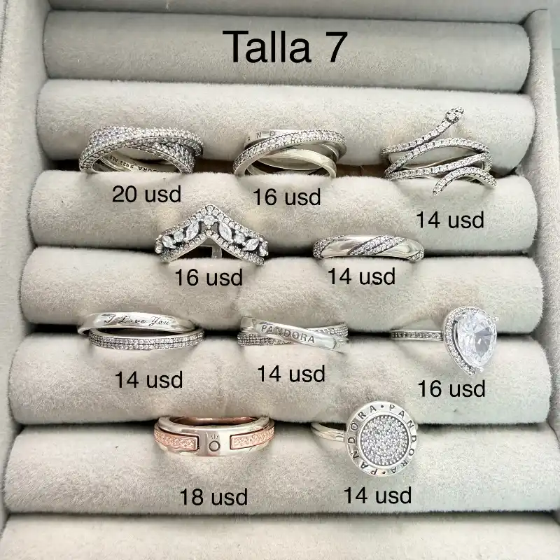 Anillos Pandora talla 7